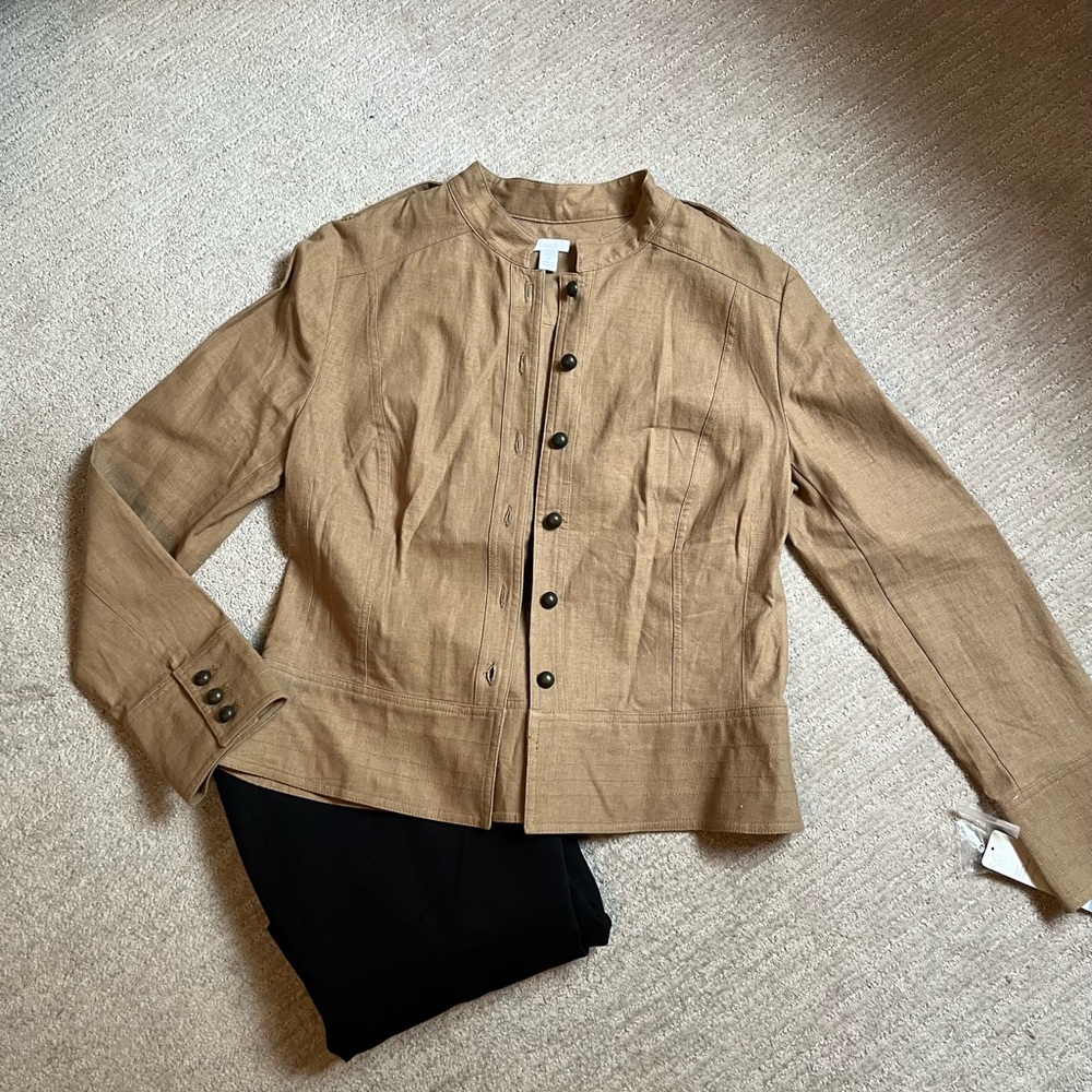 Apt. 9 Tan Military Style Suit Jacket